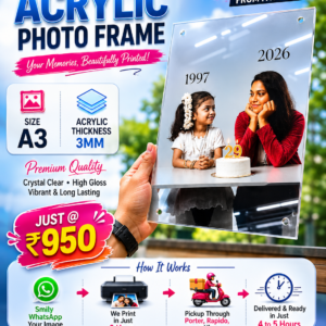 A3 Acrylic UV Print Photo Frame | Same Day Delivery Chennai