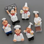 6PCS 3D Fridge Magnets, Chef Decor for Kitchen