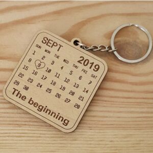 Wooden Laser Engraved Keychain Custom Design