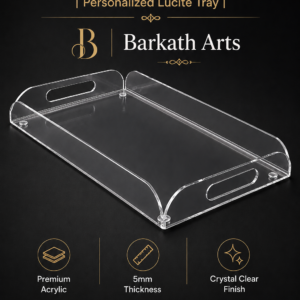 Premium 5mm Custom Acrylic Serving Tray with Handles