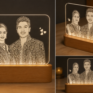 Couple Photo LED Lamp – Personalized Acrylic Night Light Gift in Chennai